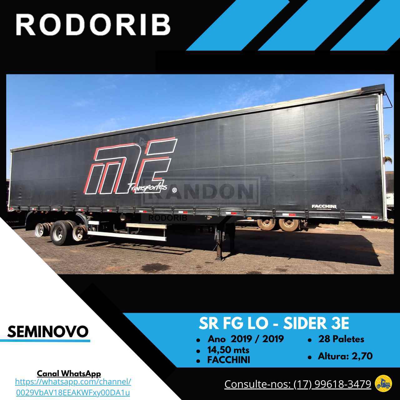 CARRETA SEMI-REBOQUE BAU SIDER Reta Rodorib Rio Brasil - SJRP São José do Rio Preto SÃO PAULO SP